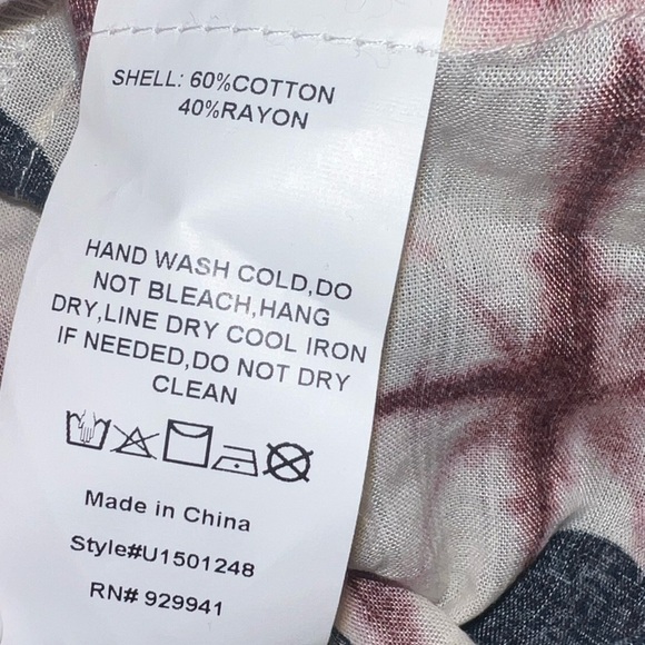 Simple Suzanne “Betro Burgundy Navy Tie Dye Dot Bell Sleeve Dolman Shirt” - Picture 6 of 6